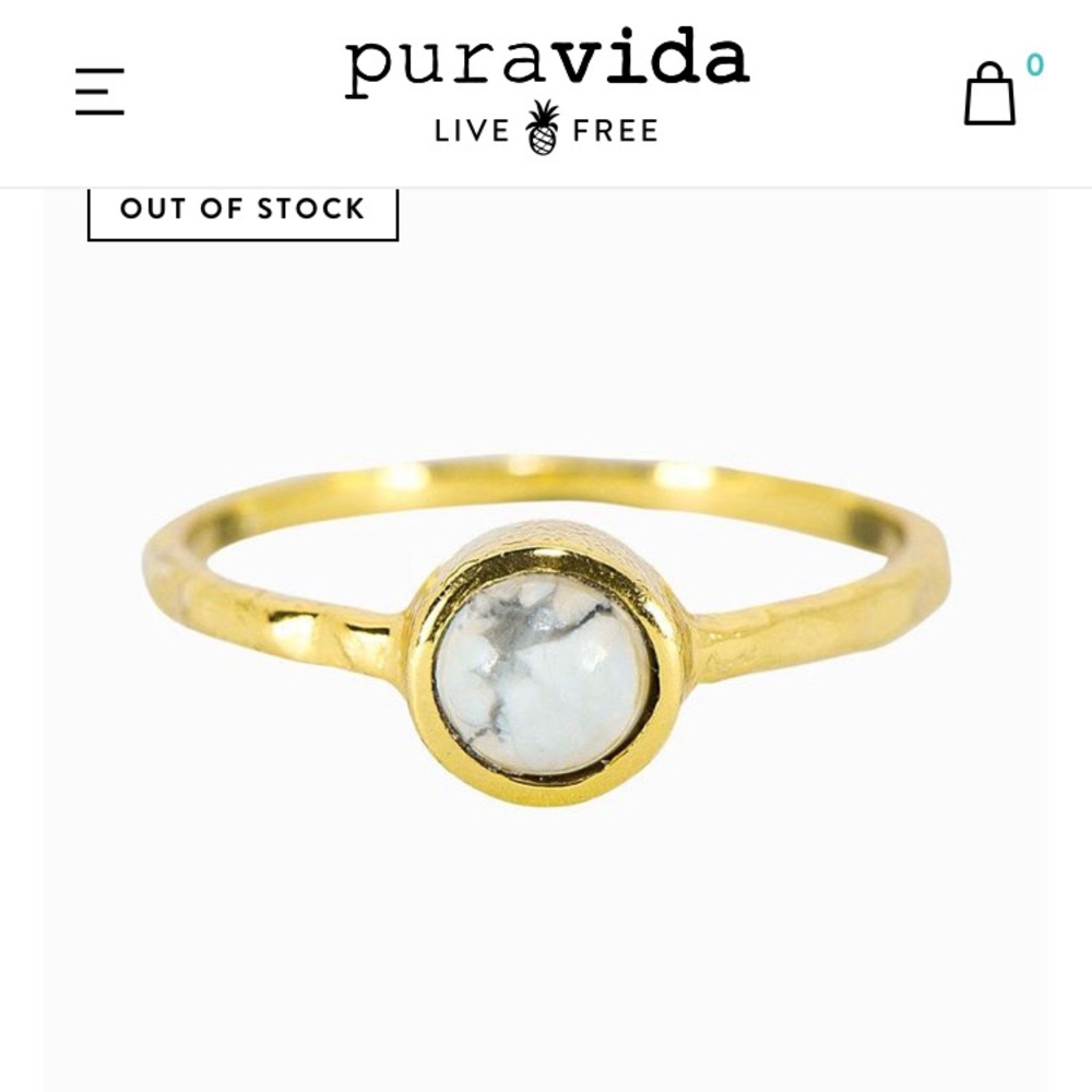 Pura Vida Boho Howlite Ring